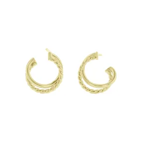 Delta Front Facing Gold Hoop Earrings