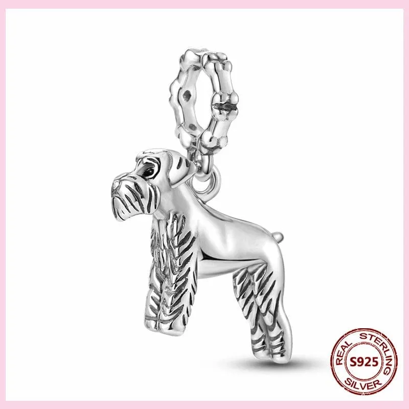 Dog Charm Collection Pandora Style Charms Sterling Silver Boston, Frenchie, Chi, Schnauzer, Puppy