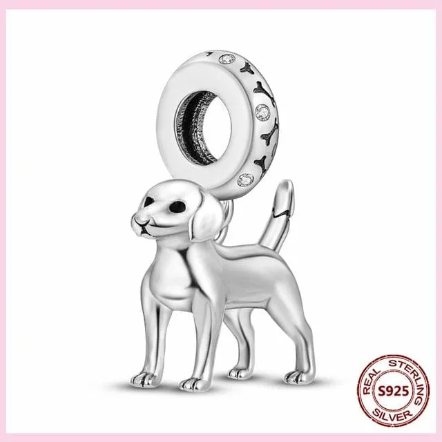 Dog Charm Collection Pandora Style Charms Sterling Silver Boston, Frenchie, Chi, Schnauzer, Puppy