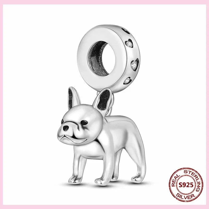 Dog Charm Collection Pandora Style Charms Sterling Silver Boston, Frenchie, Chi, Schnauzer, Puppy