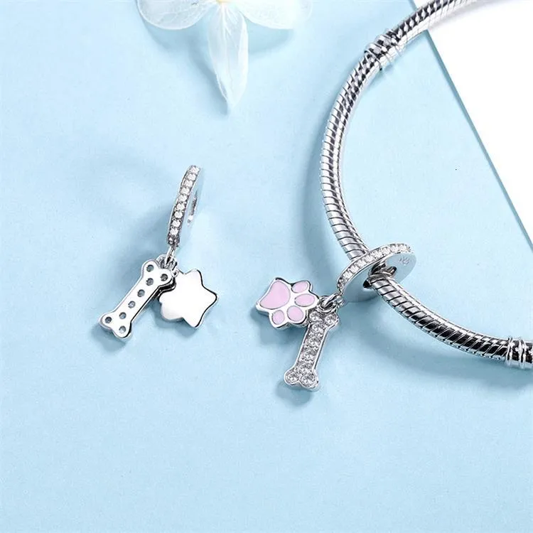 Dog Charm Collection Pandora Style Charms Sterling Silver Boston, Frenchie, Chi, Schnauzer, Puppy