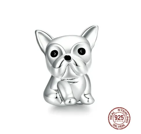 Dog Charm Collection Pandora Style Charms Sterling Silver Boston, Frenchie, Chi, Schnauzer, Puppy