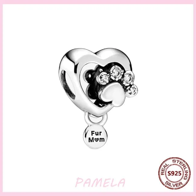 Dog Charm Collection Pandora Style Charms Sterling Silver Boston, Frenchie, Chi, Schnauzer, Puppy