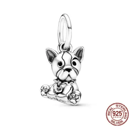 Dog Charm Collection Pandora Style Charms Sterling Silver Boston, Frenchie, Chi, Schnauzer, Puppy