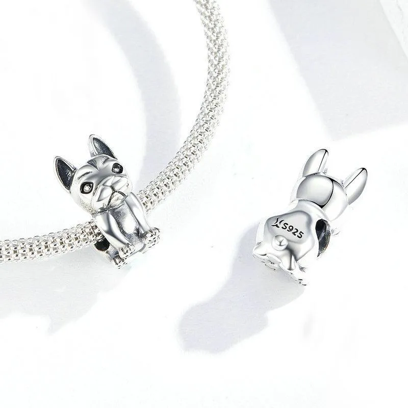 Dog Charm Collection Pandora Style Charms Sterling Silver Boston, Frenchie, Chi, Schnauzer, Puppy