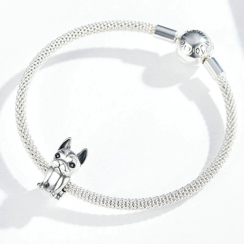 Dog Charm Collection Pandora Style Charms Sterling Silver Boston, Frenchie, Chi, Schnauzer, Puppy