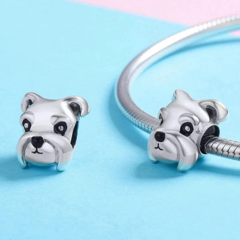 Dog Charm Collection Pandora Style Charms Sterling Silver Boston, Frenchie, Chi, Schnauzer, Puppy