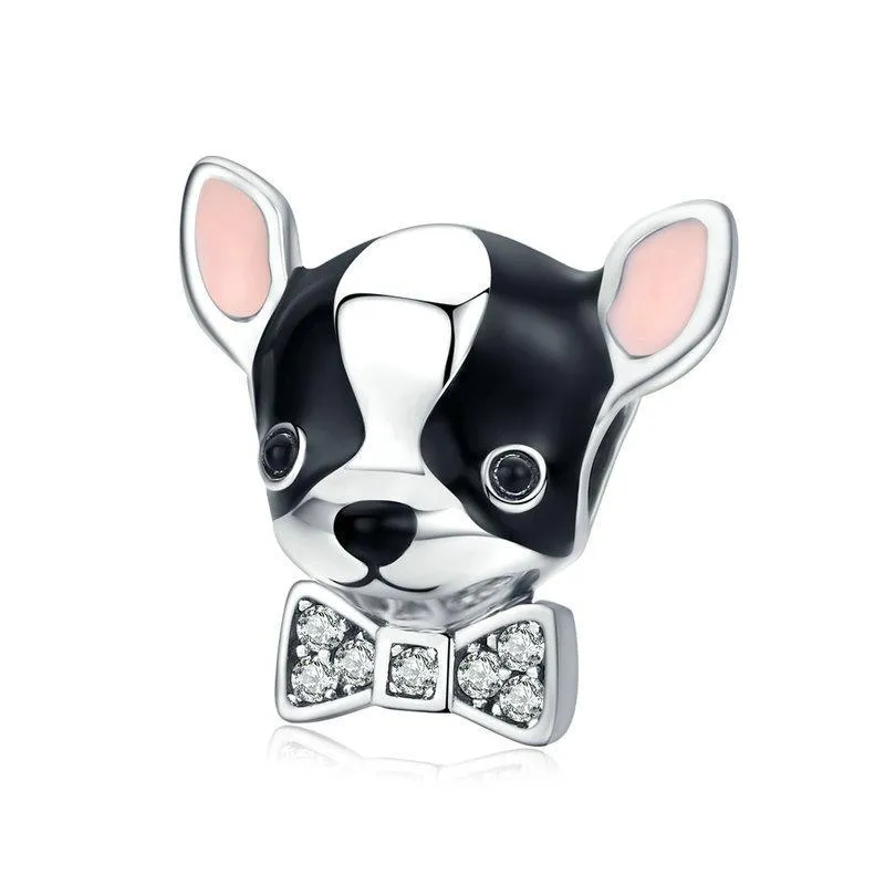 Dog Charm Collection Pandora Style Charms Sterling Silver Boston, Frenchie, Chi, Schnauzer, Puppy