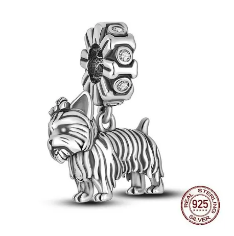 Dog Charm Collection Pandora Style Charms Sterling Silver Boston, Frenchie, Chi, Schnauzer, Puppy