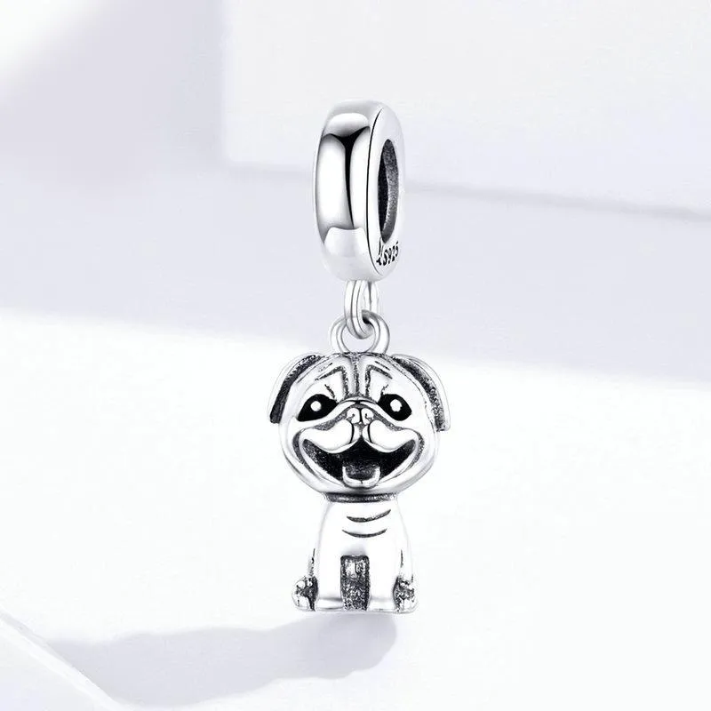 Dog Charm Collection Pandora Style Charms Sterling Silver Boston, Frenchie, Chi, Schnauzer, Puppy