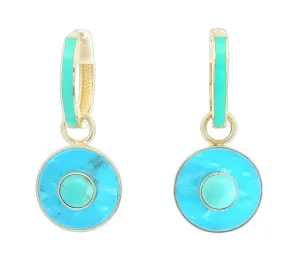 Double Turquoise Cerclen Earrings