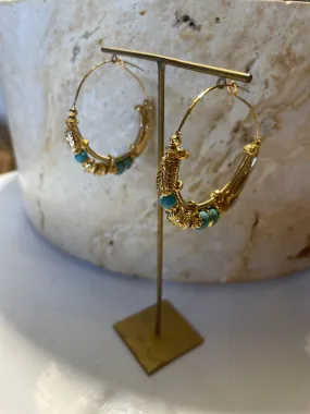 Earrings comedia gold hoops - lge