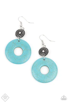 Earthy Epicenter - Blue Earrings - Paparazzi Accessories