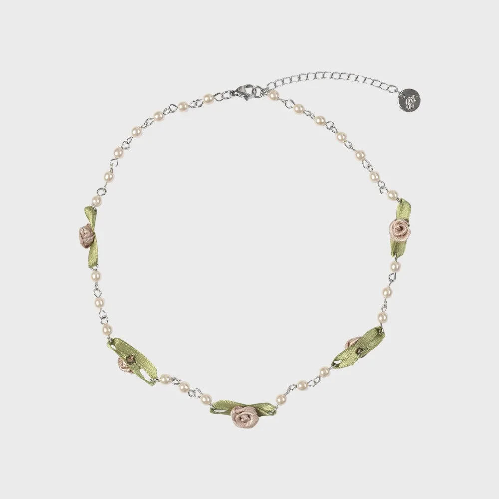 [EIREVE] Seasonless ROSE BOUQUET CHOKER (BEIGE)