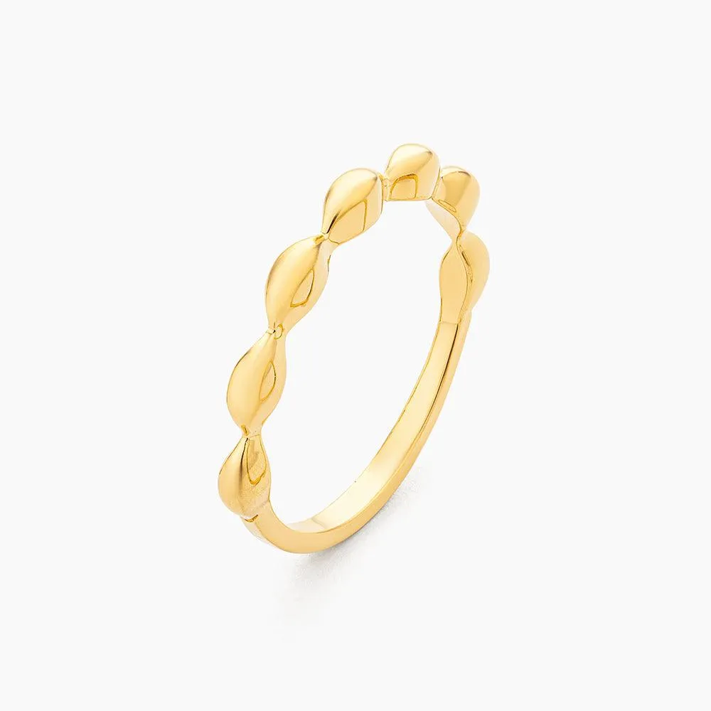 Ella Stein Oval Triple Stackable Ring Set in Gold - Size 7