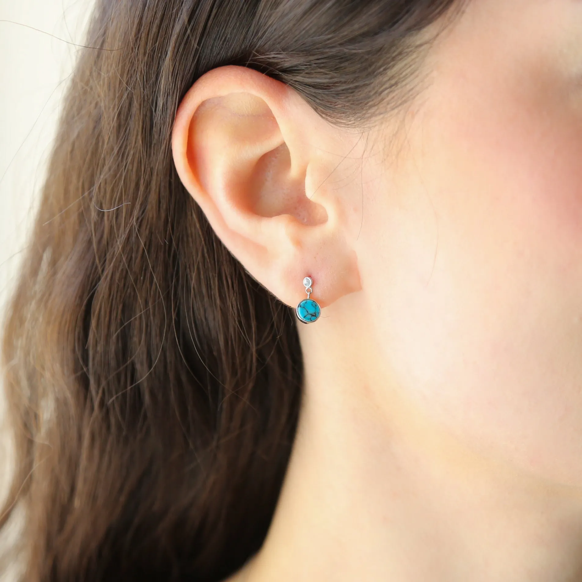 EMERY - Turquoise & Silver Earrings