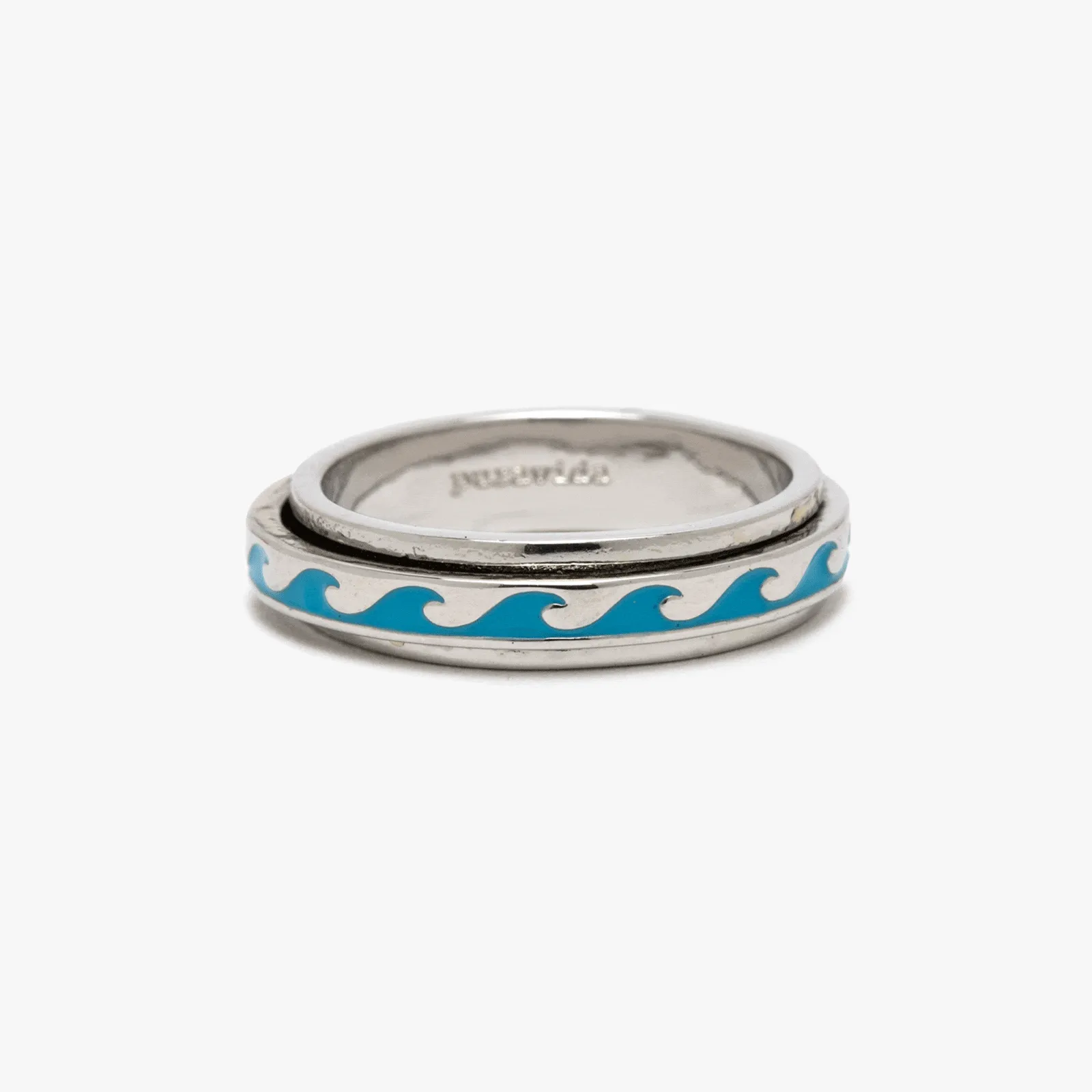 Enamel Wave Fidget Ring