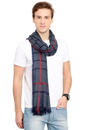 FabSeasons Casual Navy Checkered Men's Cotton Scarf