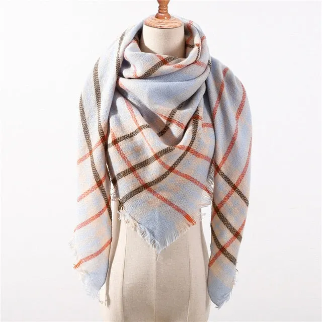 Fashion Cashmere Plaid Scarf Printed Bandana Shawl #MS-1