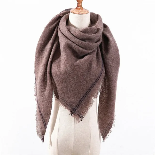 Fashion Cashmere Plaid Scarf Printed Bandana Shawl #MS-1