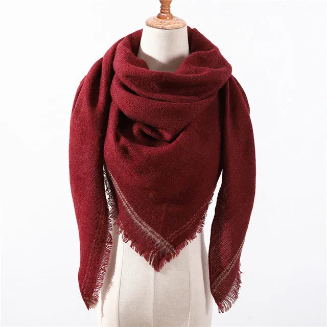 Fashion Cashmere Plaid Scarf Printed Bandana Shawl #MS-1