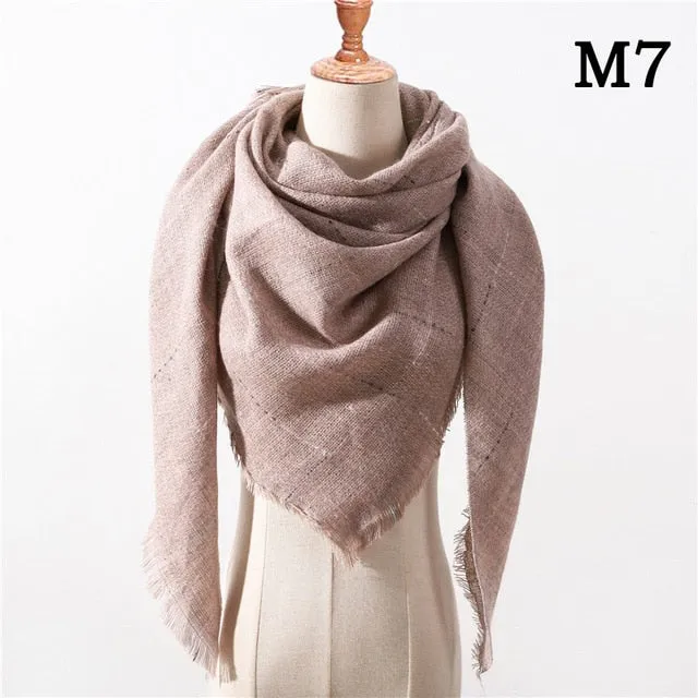 Fashion Cashmere Plaid Scarf Printed Bandana Shawl #MS-1