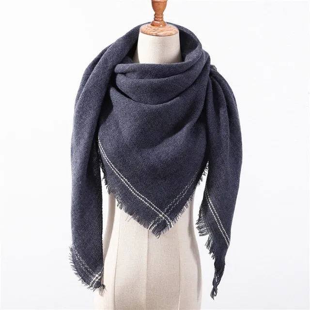 Fashion Cashmere Plaid Scarf Printed Bandana Shawl #MS-1