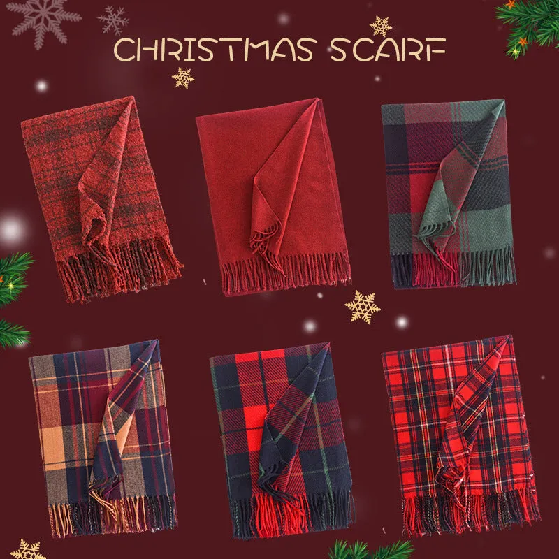 FH23-5480 Christmas printed winter scarf