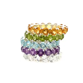 Gemstone Eternity Rings