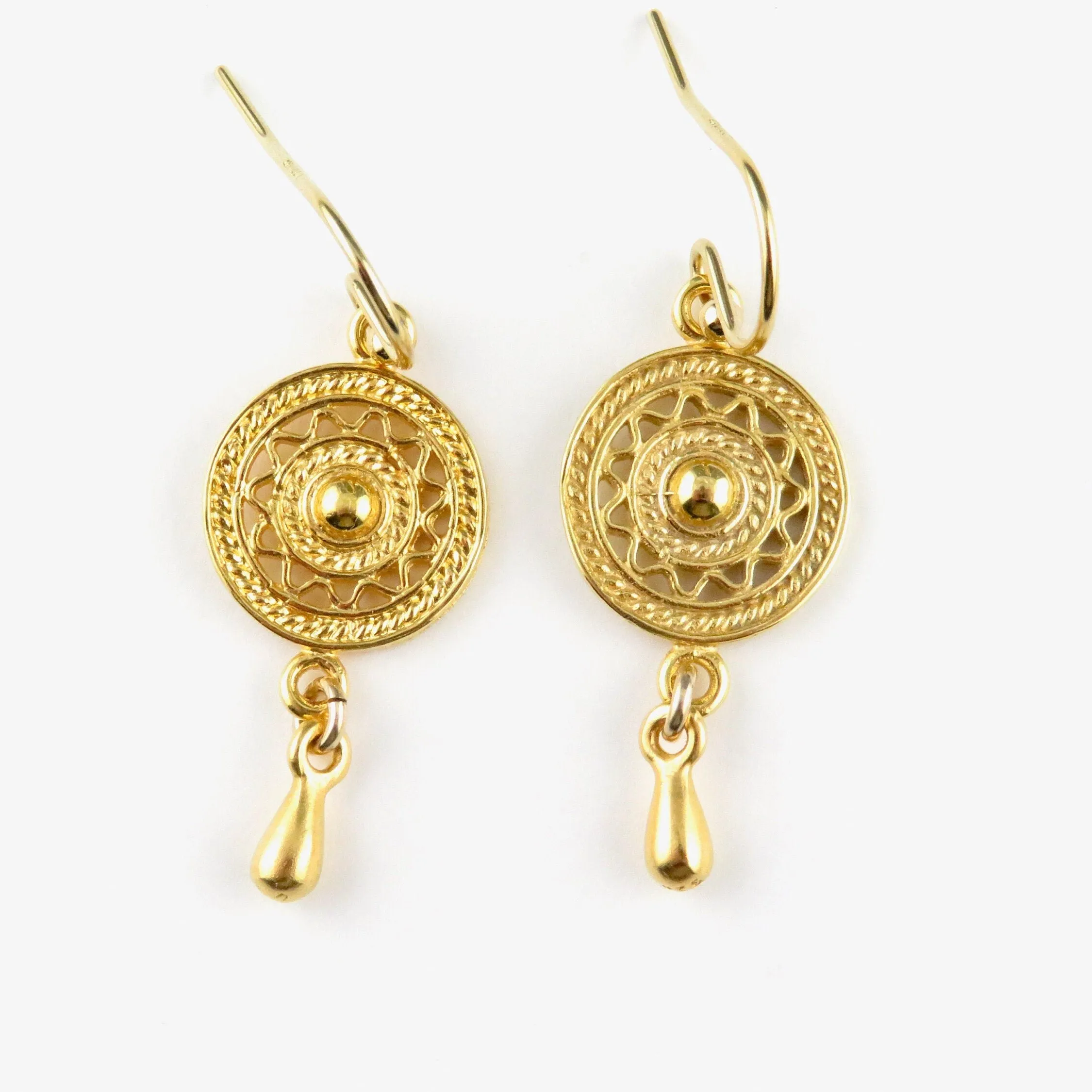 Geo Drop Earrings - Gold