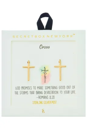 Gold Cross Earrings