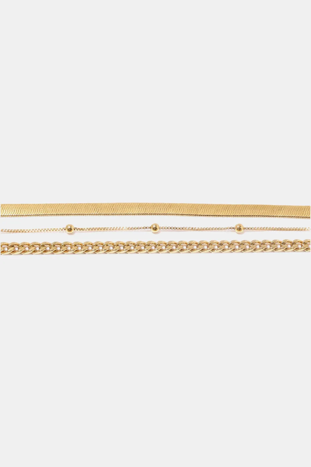 Gold-Plated Layered Anklet