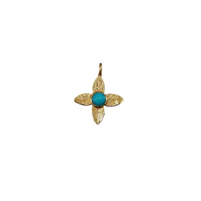 Gold Vermeil Turquoise Charm