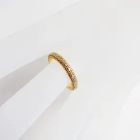 Gold Zircon Stack Ring