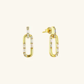 Golden Pin Drop Earrings