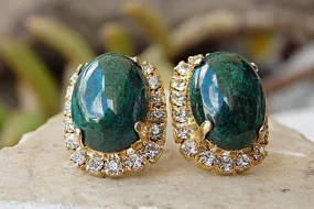 Green Stone Earrings