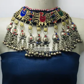 Handcrafted Collar Choker Necklace With Dangling Bells