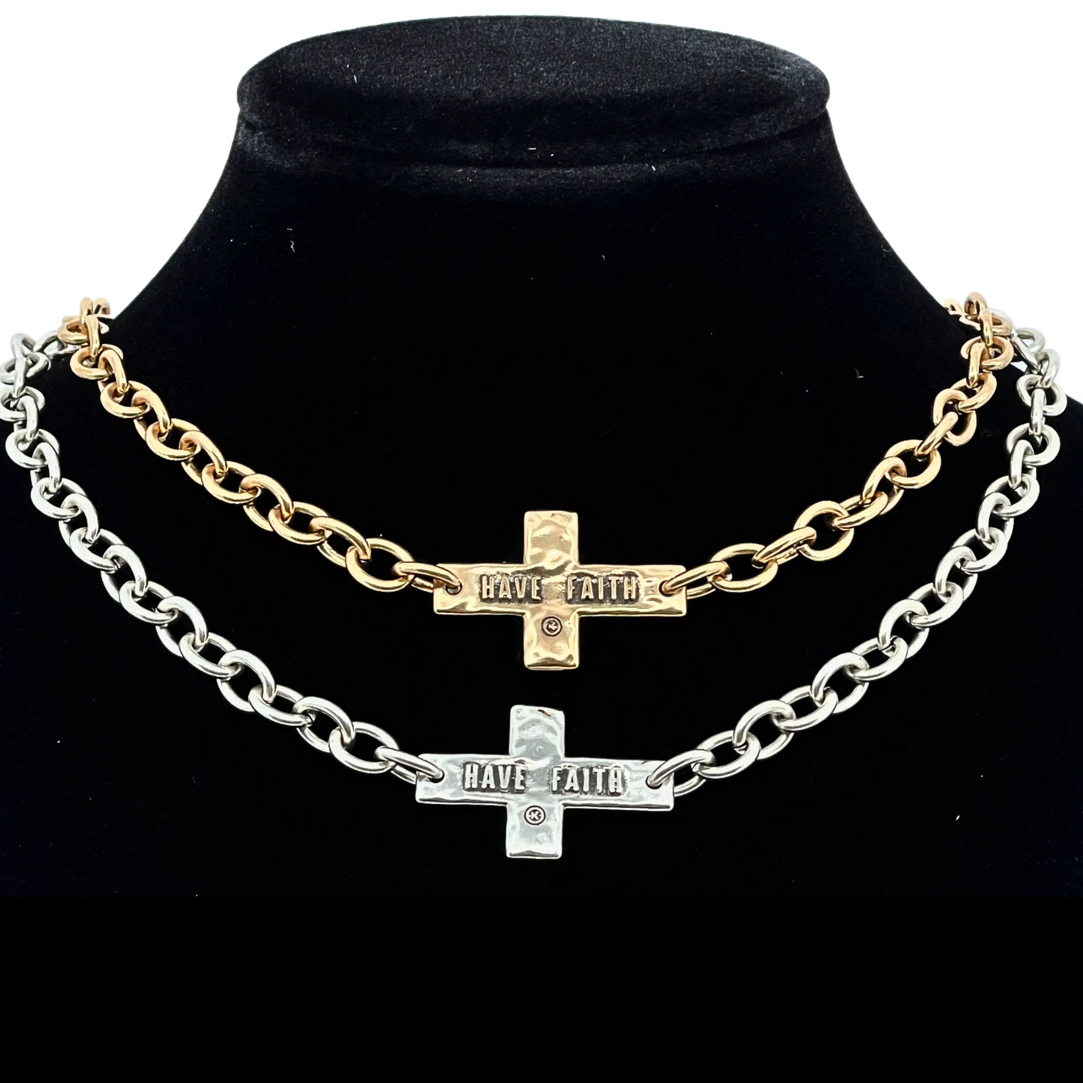 HAVE FAITH | CROSS | Midi Choker