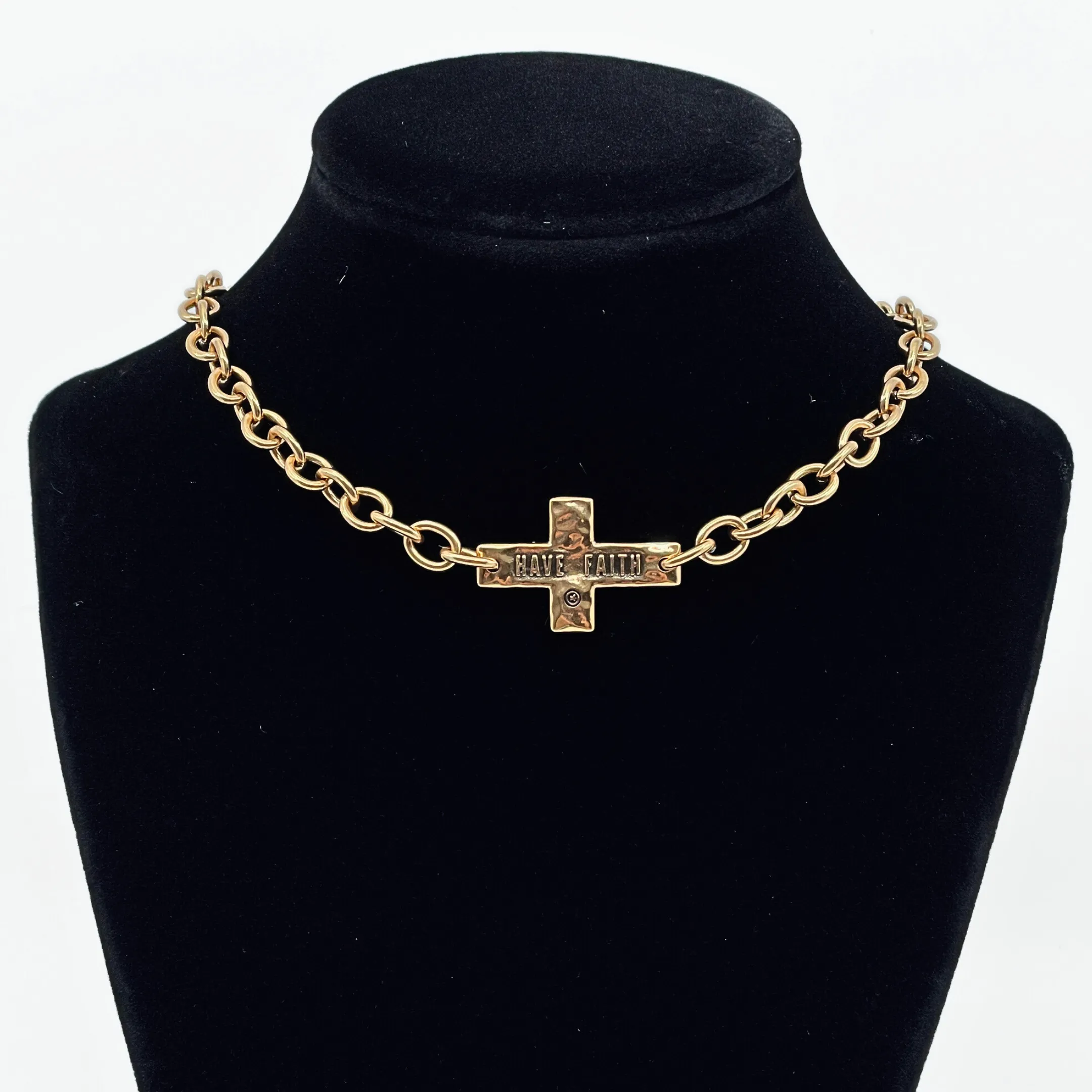 HAVE FAITH | CROSS | Midi Choker