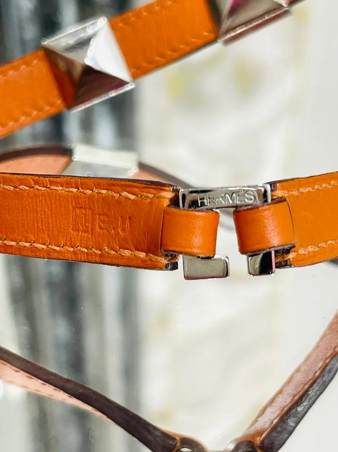 Hermes Multi Stud Medor Rockstud Wrap Bracelet