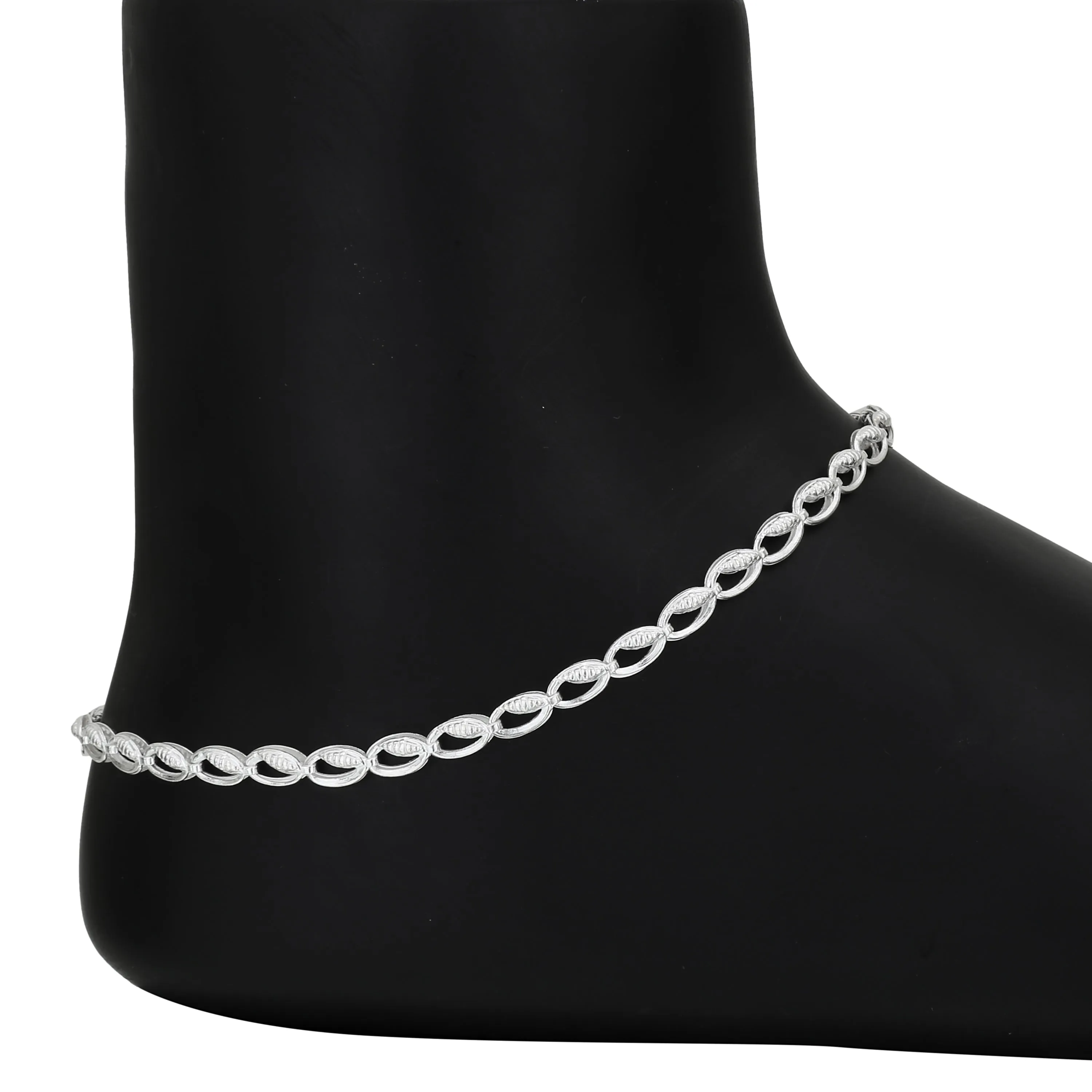 iJuels 925 Sterling Silver Italian Silver anklets/payal set For Girls/Women