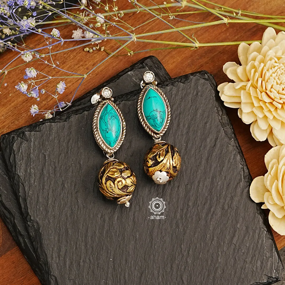 Ira Turquoise Drop Silver Earrings