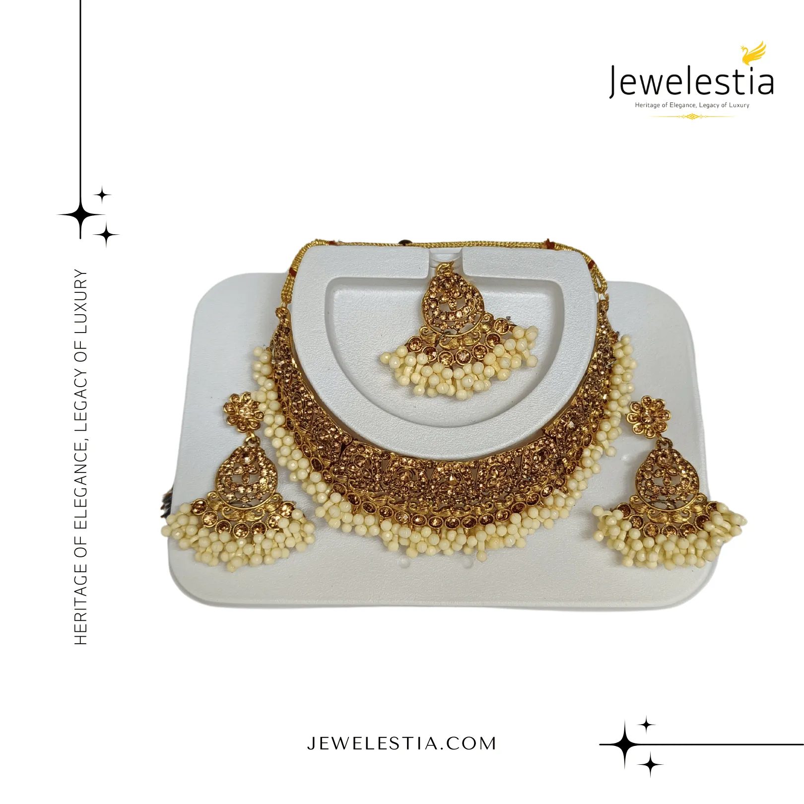 Jewelestia Majestic Pearl Choker Set