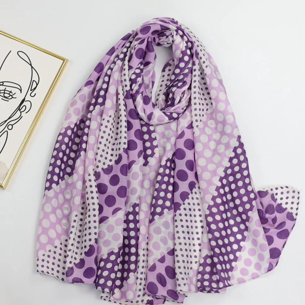 JY230339 Geometric dot printed scarf