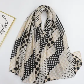 JY230339 Geometric dot printed scarf