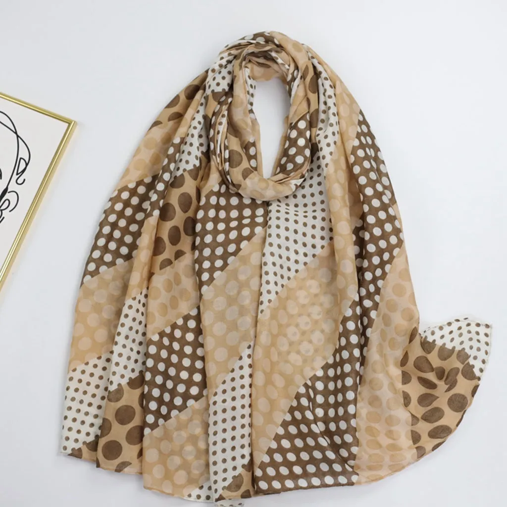 JY230339 Geometric dot printed scarf