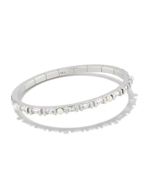 Kendra Scott Gracie Silver Bangle Bracelet in White Mix