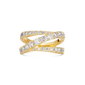 Krisscut Axis Diamond Ring | Yellow Gold