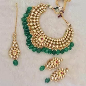 Kundan Square Jadau Necklace Set