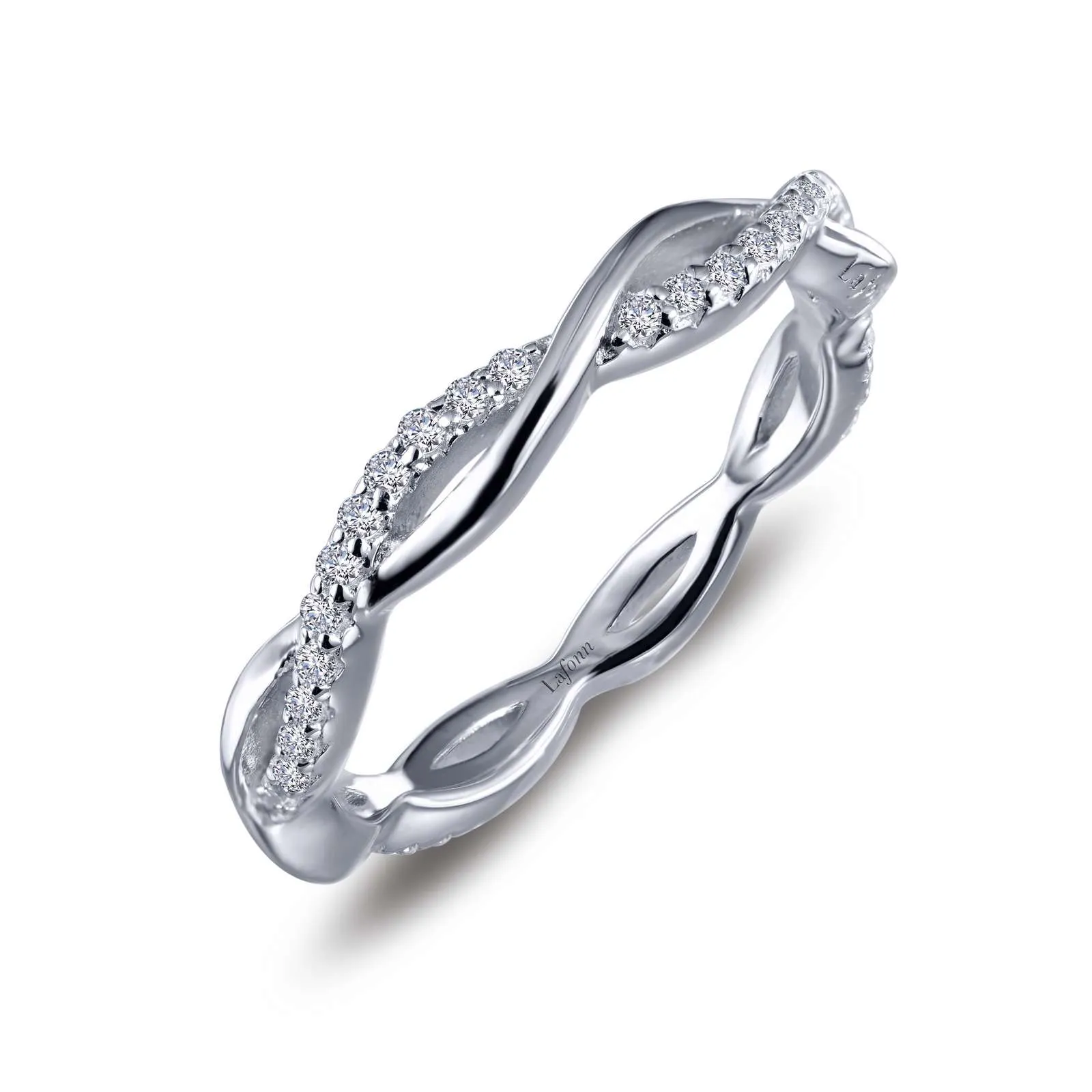 Lafonn Simulated Diamond 0.52 Eternity Twist Stackable Ring R0211CLP